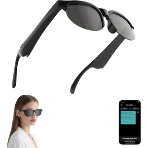 Smart Sunglasses & Bluetooth Glasses  for Men and Women with Hands-Free Calls, Music Playback, and Voice Assistant, Ideal for Work, Sports, Daily Life (Black)