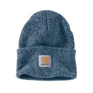 Carhartt Knit Cuffed Beanie Night/Alpine Blue Marbled A18-H79 Knit Fabric Cuffed Style Comfort & Style Blend