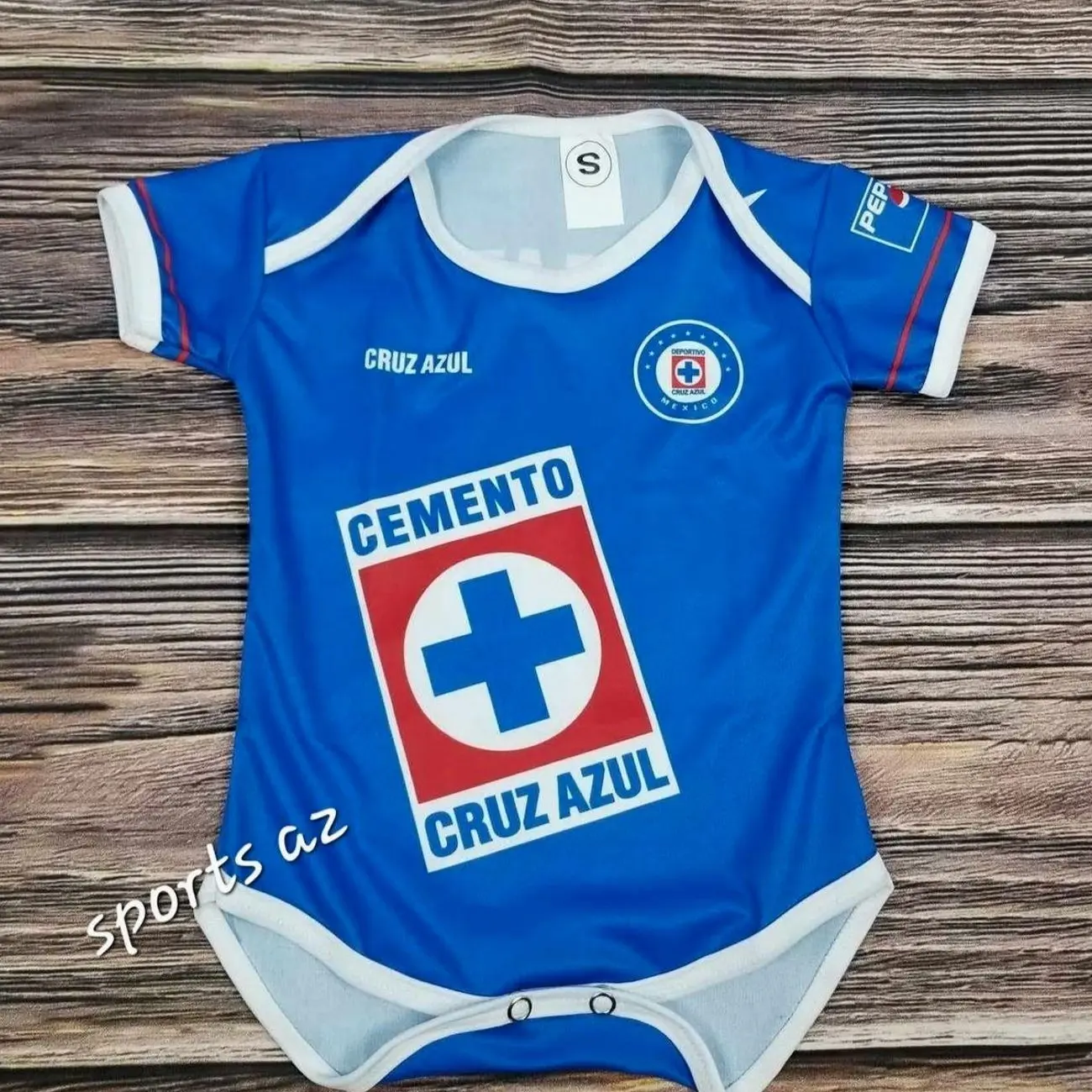 Cruz azul Retro, Baby Soccer Jersey, pañalero Bebe Jumpsuit, La Maquina Cementera, blue baby Bodysuit V8N Q1Y