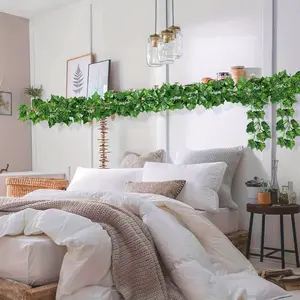 24pcs Green Ivy Leaf Wall Hangings - Decorative, Artificial Green Plants, Suitable for Home, Garden, Wedding and Party Decorations - Easy to Install, Indoor and Outdoor Use, Garden Wall Art, Natural Aesthetics