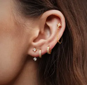 Dearmay Gold Earring Set for Women Elegant Jewelry Waterproof and Hypoallergenic Gifts for Girls