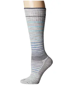 Sockwell Women's Circulator Moderate Compression Socks M/L -Lt. Grey Stripe