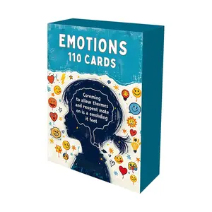 EMOTIONS 55 Cards 110 Emotional Recognition Tools for Mental Health, Ideal for Psychotherapy and Self-Reflection, Enhancing Emotional Awareness Skills