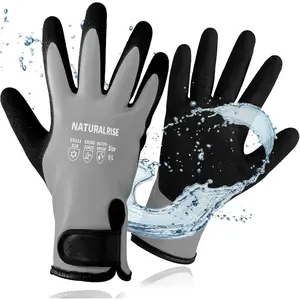 100% Waterproof Winter Work Gloves for Men and Women,Foam Latex Coated and Thermal Insulated Gloves for Cold Weather.2