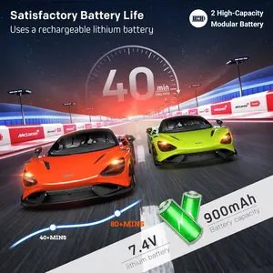 MIEBELY High-Speed LED Off-Road RC Truck, McLaren Rc Cars Officially Licensed 1/12 Scale 7.4V 900mAh Toy Car with 12km/h Fast Model Car Headlight for Adults Kids Boys Age 6-12 Year Birthday Ideas Gift Green