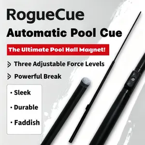 RogueCue Automatic Billiards Cue, Three Force Levels Adjustable Automatic Billiards Cue for Beginners and Billiard Enthusiasts, Versatile Automatic Cue Stick Gun for Parties & Game Nights