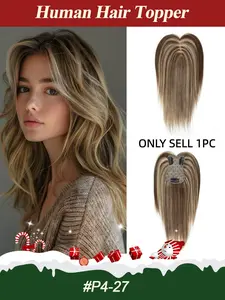 Hair Toppers for Women Top Hairpieces 7x10CM Swiss Base Clip In Topper Remy Human Hair Toppers with Thinning Hairr Loss Hair Replacement