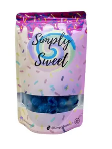Super Sour Blue Razz Gushyz Candies, Sweet-Tangy Sour Flavors Blue Raspberry Treat