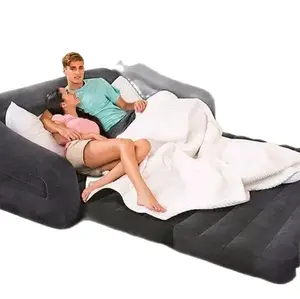 velvet inflatable sofa for lounging camping glamping furniture