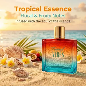 Tropical Vibes Perfume for Women 100ML, Coconut Vanilla Eau De Parfum, Long Lasting Summer Beach Fragrance, Liquid Form
