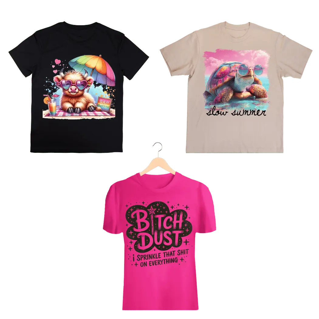 Three T-shirt bundle (design your own) softstyle  Womenswear Everyday Tshirt Summer