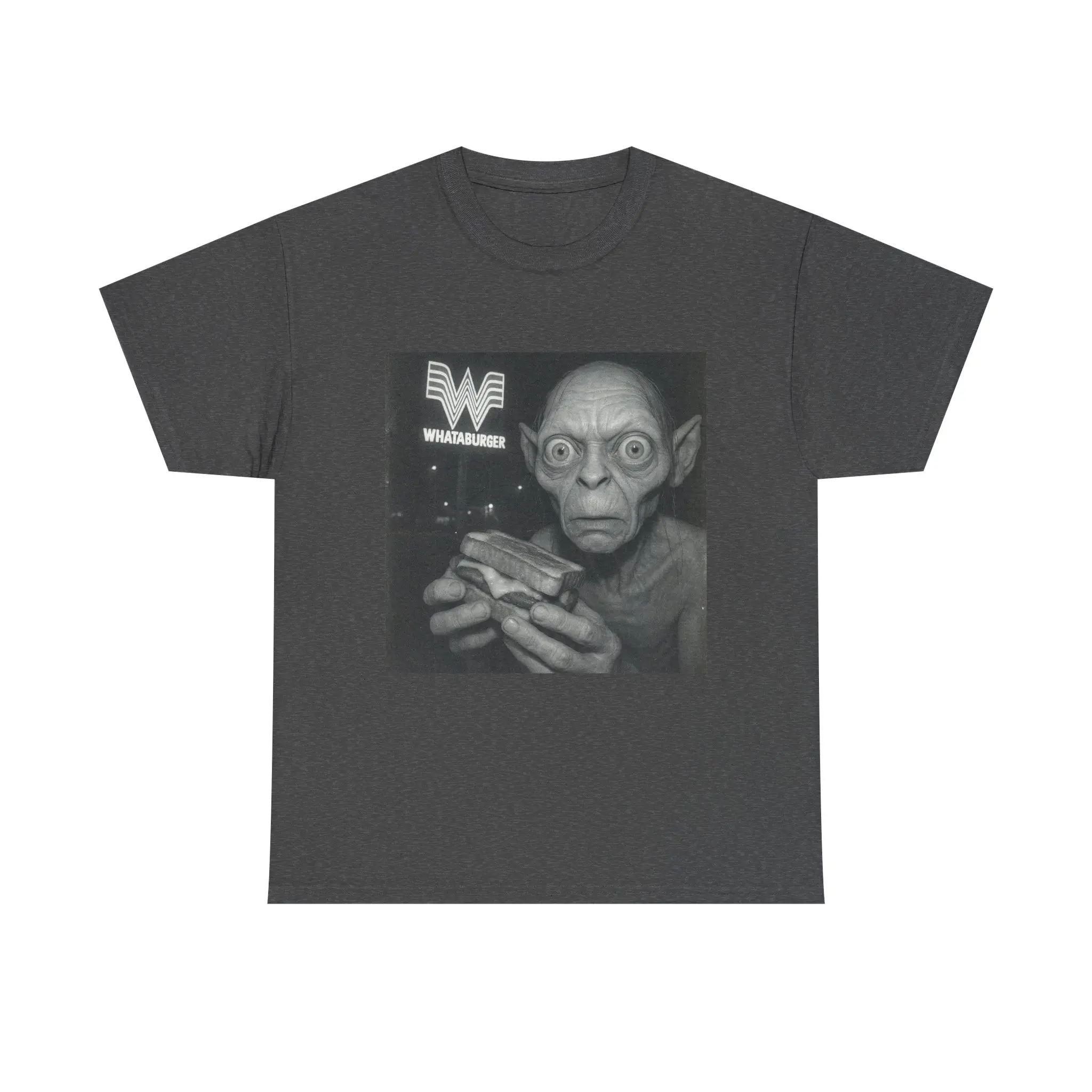 THE LORD OF THE RINGS T-SHIRT, GOLLUM WHATABURGER Shirt, Movie Shirt, Funny Halloween Shirt, Gift for Men Women, Breathable Soft Cotton, Casual Round Neck Regular Fit, All-Season, Perfect for Outdoor & Daily Fashion