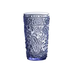 LEADINGWARE GROUP AS-1012PL Paisley HB 17 oz. Purple Set of 4 pcs.