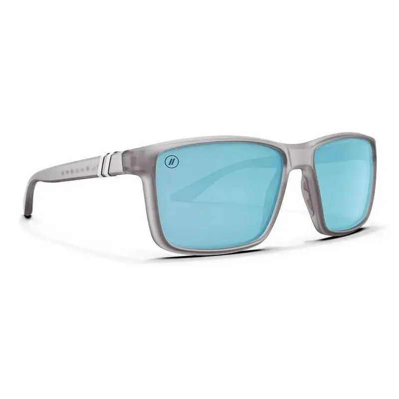 Men's Blenders Mesa Crossing Alaska Sunglasses - PolarizedBlue Mirrored Lenses, Matte Crystal Grey-to-Clear FadeFrame, 100% UV Protection, Medium-Large Fit, Men'sSunglasses