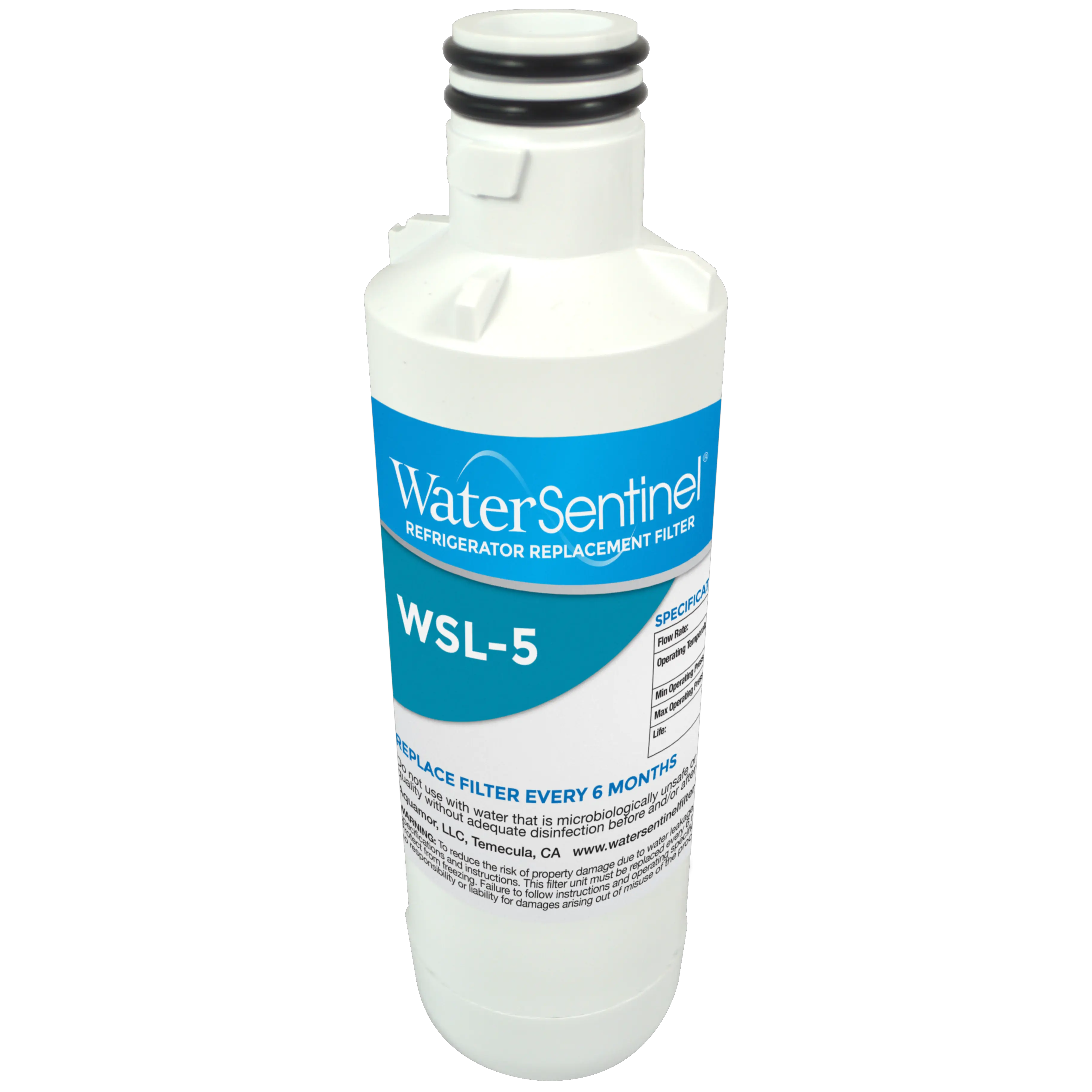 WaterSentinel WSL-5 Refrigerator Filter for LG LT1000P, LT1000PC, LT1000PCS, ADQ74793501, ADQ74793504, ADQ74793505