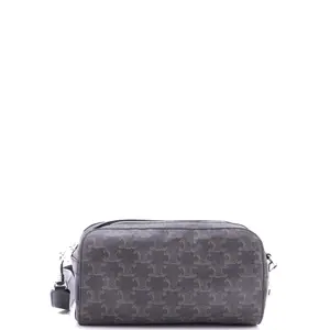 Pre-owned Celine material Messenger Bags Roller Messenger Bag Triomphe Coated Canvas Medium by Rebag