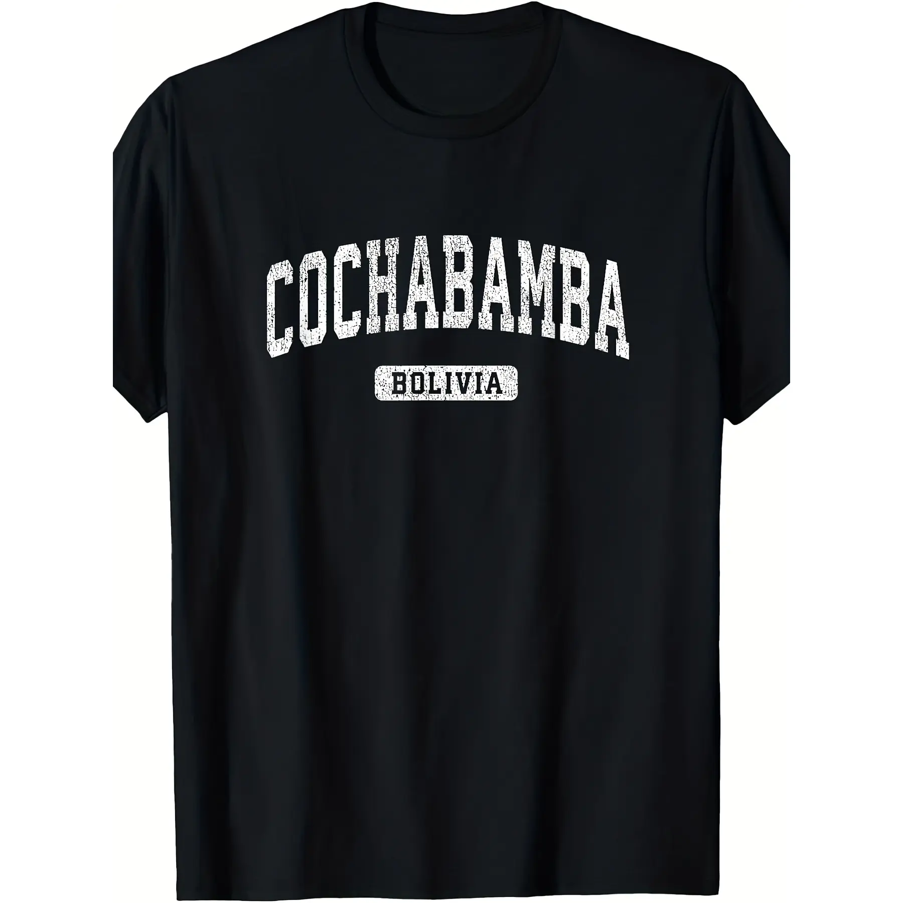 Cochabamba Bolivia Retro Sports Graphic Tee Unisex unisex soft cotton short sleeve t shirt, vintage graphic casual tee for men women teens, perfect birthday holiday gift for camping travel gym daily street  wear