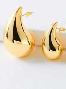 Exaggerated Large Water Drop Earrings for Women, Cbb Ring Shape Tear Drop Studs, Fashion Jewelry Set