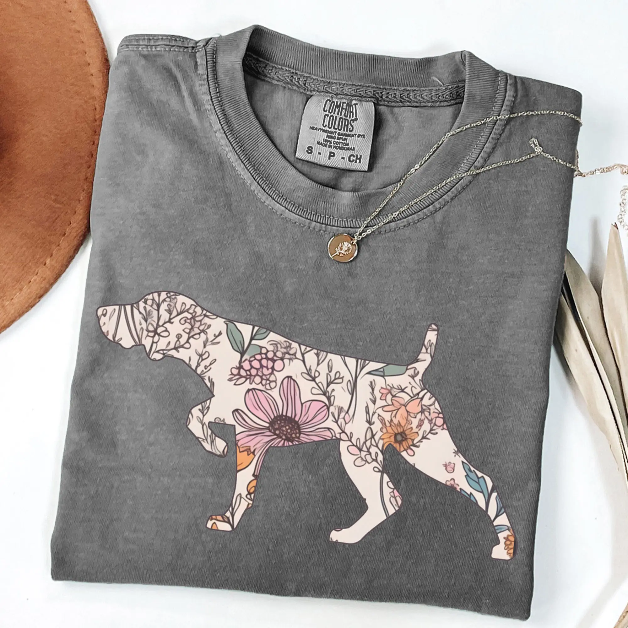 Comfort Colors German Shorthaired Pointer Shirt, Wildflowers German Pointer Shirt, Pointer Mama Shirt, German Pointer Mom Gift