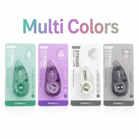 Double Sided Glue Tape Roller (2/4 Pack) – No Mess Instant Adhesive Art Materials with Clean Paper Finish, Portable Office Stationery for Scrapbooking, DIY Crafts, School & Home Use
