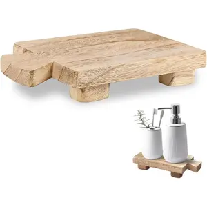 Soap Stand, Kitchen SoapTray  Holder Wooden Soap Holder for Bottles  Riser Pedestal Stand  Tray for Kitchen Bathroom Sink Decorative ( Color)