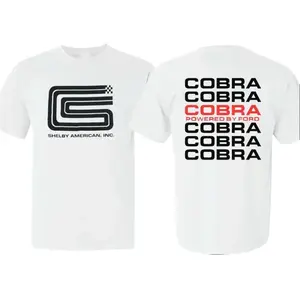 Shelby Cobra Powered by Ford T-Shirt, Classic Muscle Car Graphic Tee for Enthusiasts, Perfect Gift for Car Enthusiasts