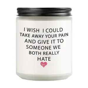 Get Well Gifts for Women, Funny Get Well Soon Gifts After Surgery for Family Friend, Thinking of You Feel Better Inspirational Gift for Cancer Breakup Condolence Miscarriage - Lavender Scented Candle