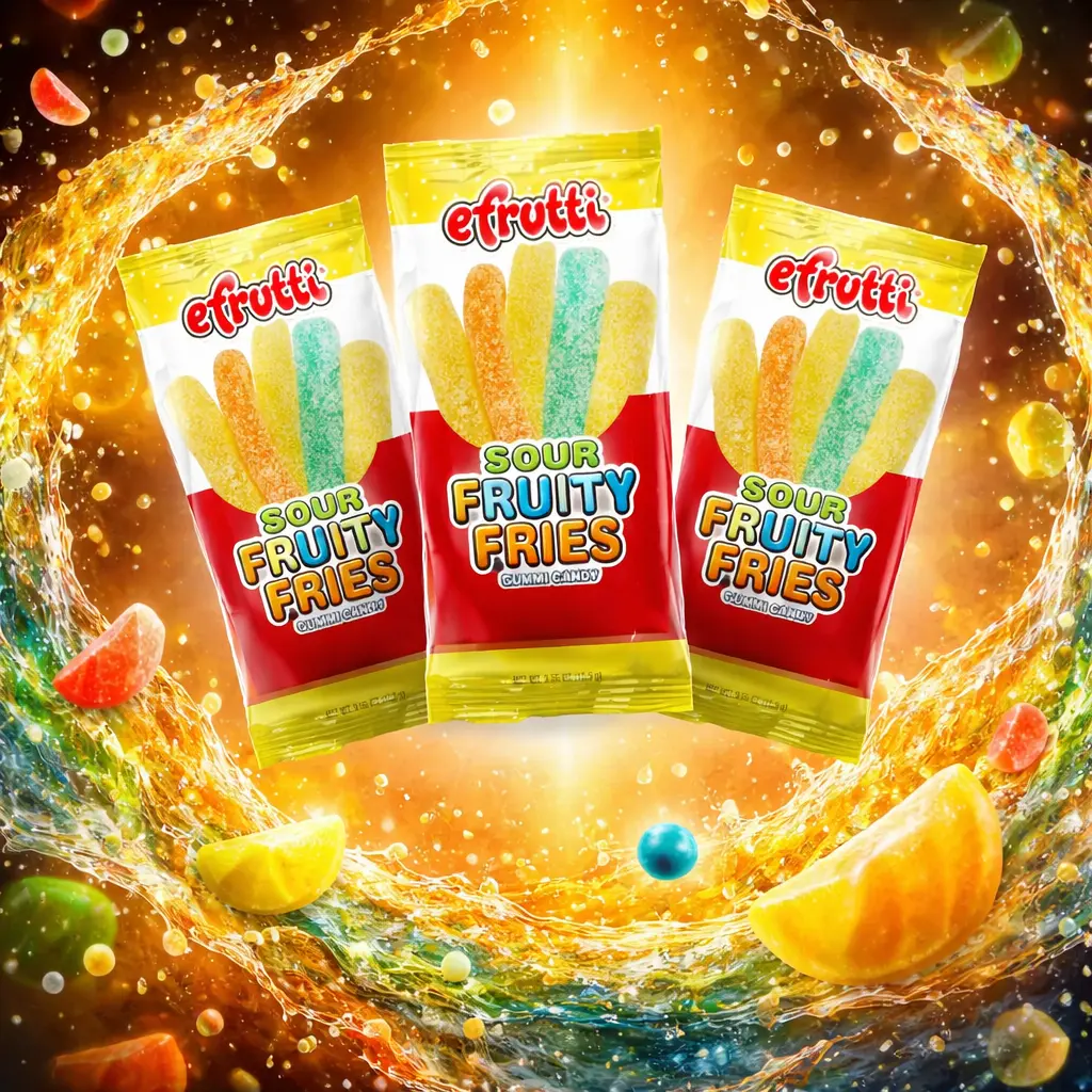 E.Frutti Sour Gummy Fries Candy Snack - 3 Pack