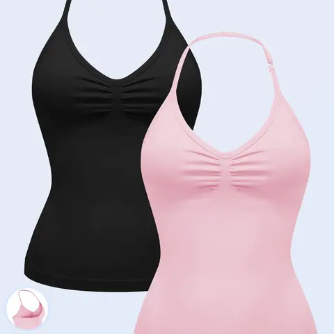 1/2/3/4 Pcs Impact Longline Strappy Top Fitness Sports Yoga Impact Gymwear Tanks Women Workout Apparel Sportswear Activewear Outdoor Running Tops Sleeveless Sports Vests Athletic Tank