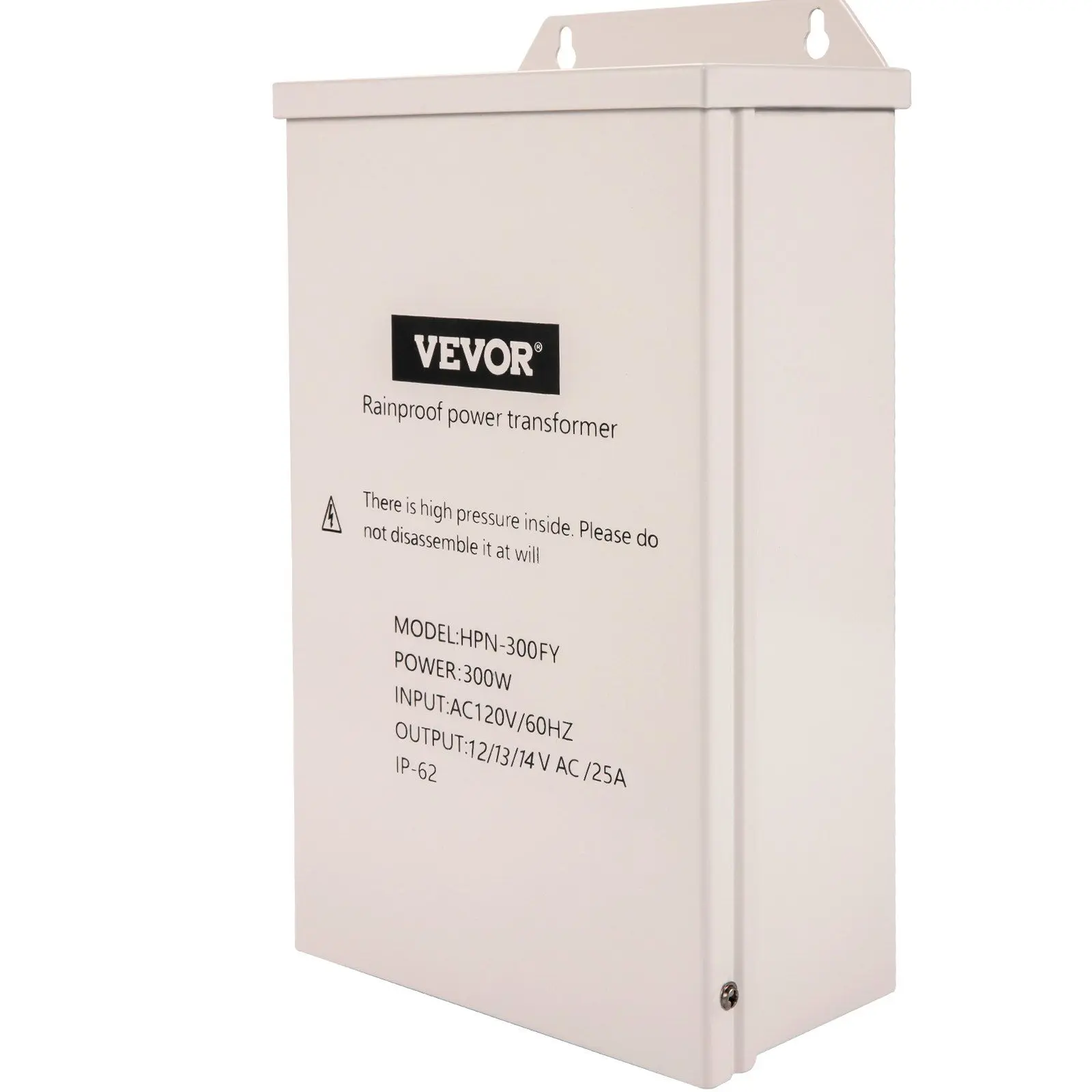 VEVOR Pool Light Transformer, 300 Watt Outdoor Landscape Lighting Transformer, Multi-Tap 12/13/14V AC Pool Light Transformer, Pool/Spa/Landscape Lighting, Path Light, LED Compatible, Weatherproof