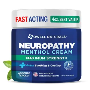 OWELL NATURALS Max Strength Neuropathy Nerve Pain Relief Cream - Beauty & Personal Care Body Moisturizer for Legs