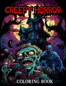 Creepy Horror Coloring Book for Adults: Prepare To Be Scared With This Collection Of 50 Halloween Coloring Pages That Highlight Super Scary Creatures Like Spooky Clowns And Zombies... And More