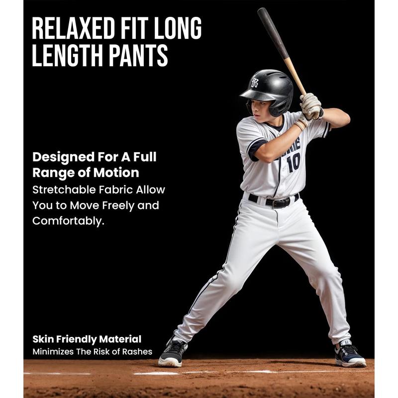 Exxact Sports Proline Full Length Youth Baseball Pants with Stripes (White)