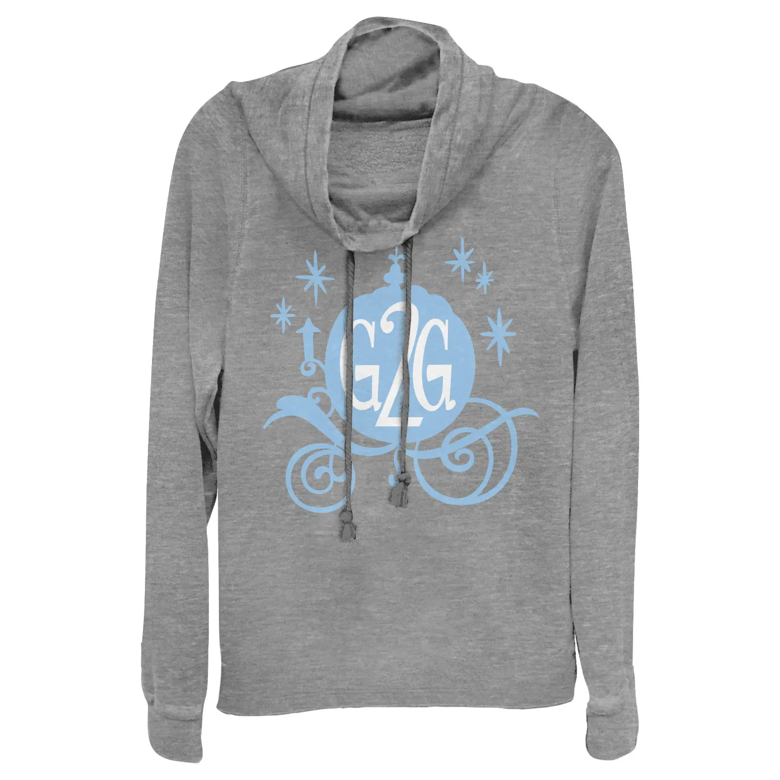 Women's Juniors Casual Lightweight Cinderella Graphic Pullover Hoodie - Ralph Breaks the Internet Comfy Cowl Neck Sweatshirt