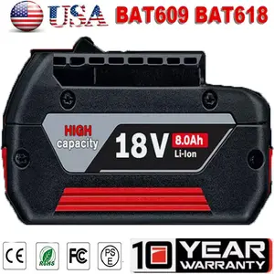 New For BOSCH BAT609 18V CORE 18 Volt 8.0Ah High Performance Battery BAT618 Li-ion