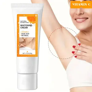 Brightening Cream Moisturizer Vitamin C Niacinamide Kojic Acid Underarm Elbow Hip Thigh Inner Side Moisturizing Whitening 1.76 Oz 50g