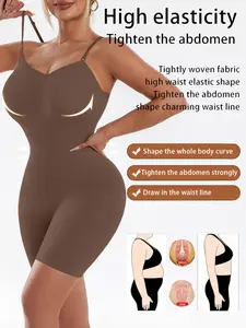 1 Women's halter one-piece shaping garment, a relaxed shoulder strap one-piece garment for shaping the abdomen and cinching the waist
