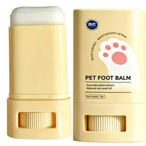 PetClear Pet Paw Balm for Dogs & Cats - Moisturizing Balm for Dry, Cracked Paws, Nose & Elbows - Mineral Oil & Lanolin Formula, 0.52oz/15g