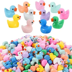 220 Pieces Mini Resin Ducks Tiny Duck for Garden Micro Landscape Ornament Dollhouse Prank