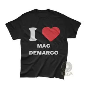 Funny Graphic Tee,Mac Demarco Exclusive T-Shirt - I Love Mac Demarco Tee - Indie Music Apparel Gift - Printed Music Poster Merch