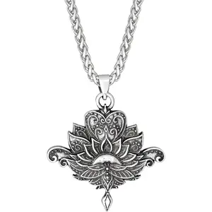 Mandala Flower of Life Necklace, Buddhist Lotus Flower Mandala Pendant, Mandala Jewelry Gift for Women Men…