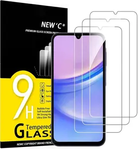 3 Pack Designed for Samsung Galaxy A15 5G/4G Screen Protector Tempered Glass,Case Friendly Scratch-proof, Bubble Free, Ultra Resistant Protection Silicon