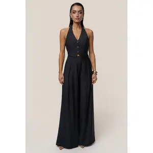 Black Tropical Daze Pant Set