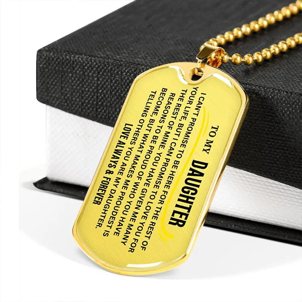 Golden necklace daugther