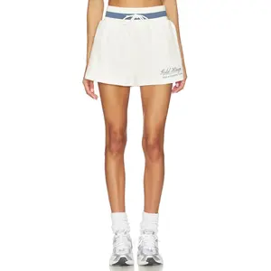 Gold Hinge Country Club Wide Band Sweatshorts in Cream