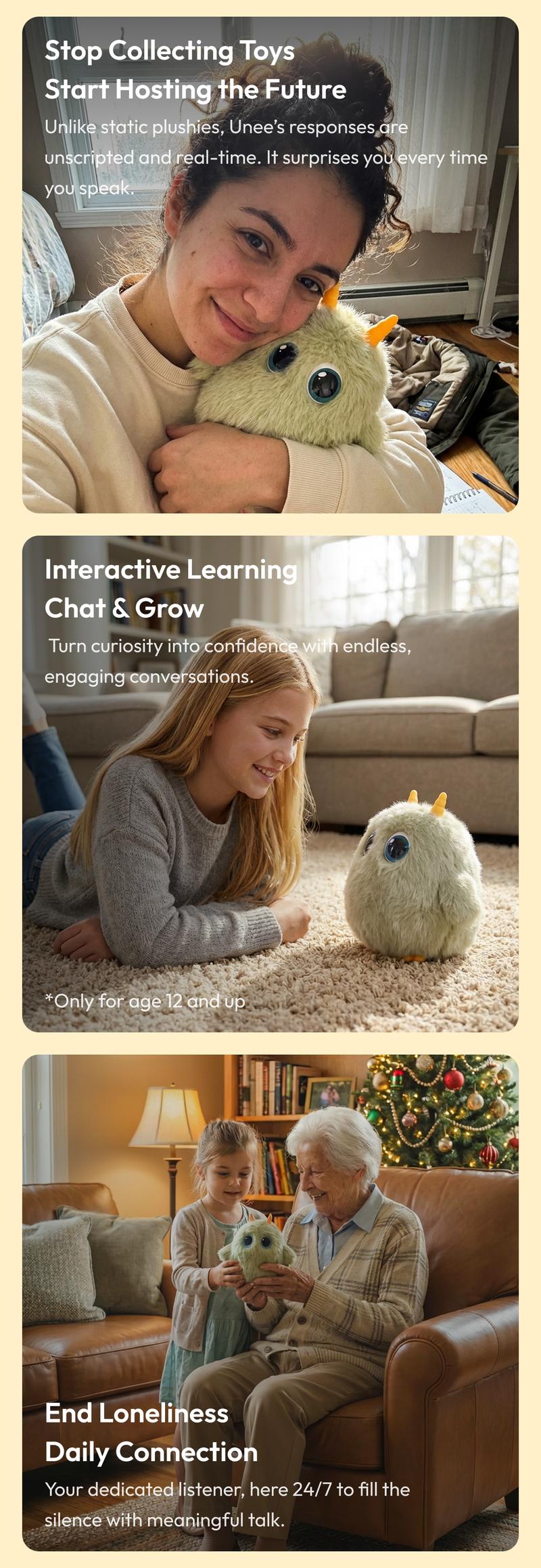 Unee - Your first AI Bestie| Smart Toy| Soft Plush Unee - Your first AI Bestie| Smart Toy| Soft Plush