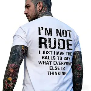I’m Not Rude I Just Have the Balls to Say What Everyone Else Is Thinking Print Men’s Hoodie