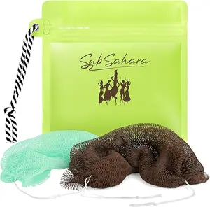 African Exfoliating Net Sponge, Long Stretch Back Scrubber for Shower, Deep Clean Body Washcloth for Dead Skin & Keratosis Pilaris, Reusable Bath Sponge for Smooth Skin
