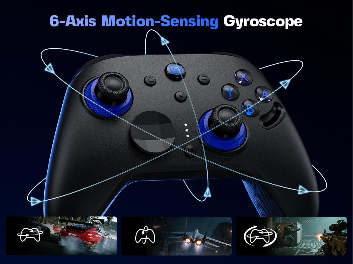 NYXI Imperial(Not for Xbox) PC Gaming Controller with Adjustable Tension TMR Joysticks (Zero Drift), Interchangeable ABXY Buttons for PC/Switch Layouts, Dual-Mode Hall Triggers, 1200mAh Battery & Charging Dock – Compatible with PC, Switch, Android, TV