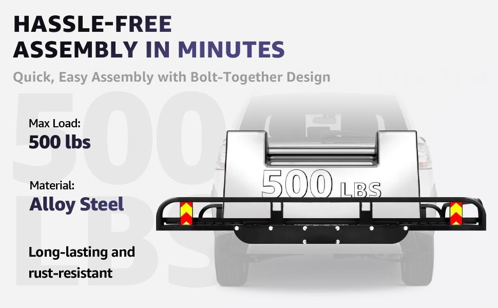 55"x34"x9" Trailer Hitch Cargo Carrier, 1000LBS Hitch Cargo Carrier with Ramp, Folding Mobility Scooter Carrier, Heavy Duty Aluminum Alloy Cargo Carrier, 2" Receiver for SUV, Truck, Van, Car